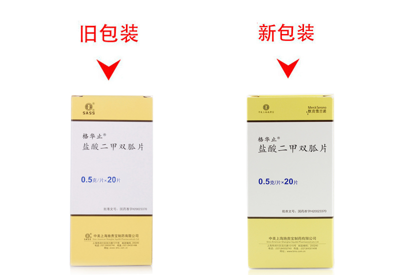 格华止 盐酸二甲双胍片(薄膜衣) 0.5克*20片